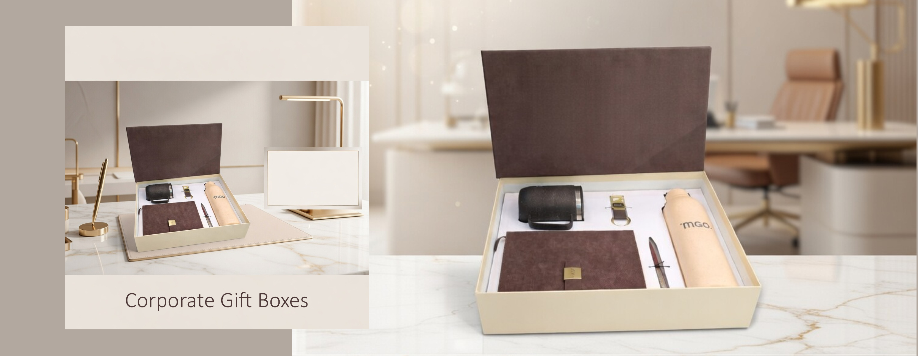 Parbhat Packaging banner on corporate gift box page