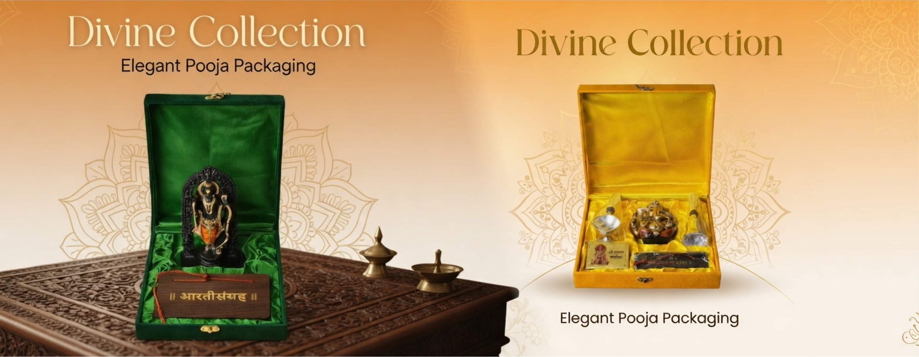 Parbhat Packaging banner on divine collection page